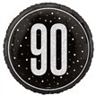 18in GLITZ BLACK 90TH BIRTHDAY FOIL BALLOON