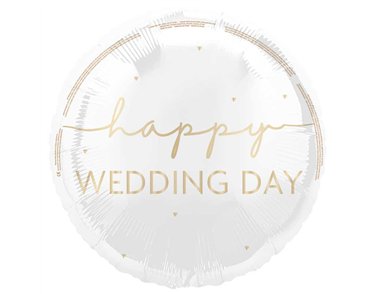 18in HAPPY WEDDING DAY FOIL BALLOON