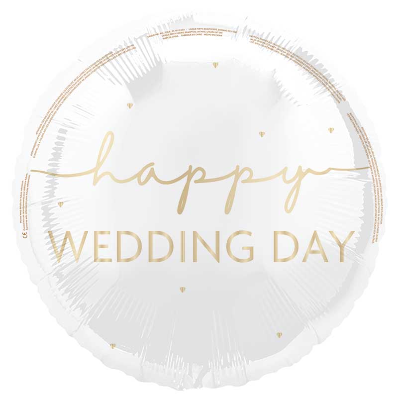 18in HAPPY WEDDING DAY FOIL BALLOON