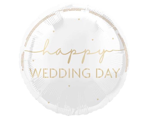 18in HAPPY WEDDING DAY FOIL BALLOON