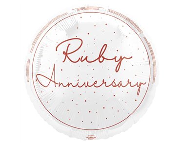 18in HAPPY 40TH ANNIVERSARY FOIL BALLOON