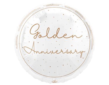 18in HAPPY 50TH ANNIVERSARY FOIL BALLOON