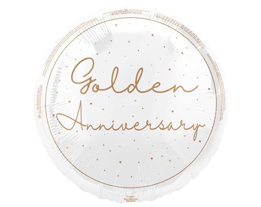 18in HAPPY 50TH ANNIVERSARY FOIL BALLOON
