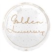 18in HAPPY 50TH ANNIVERSARY FOIL BALLOON