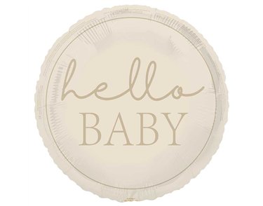 18in NEUTRAL HELLO BABY FOIL BALLOON