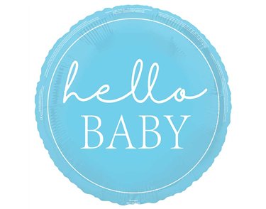 18in BLUE HELLO BABY FOIL BALLOON