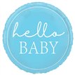 18in BLUE HELLO BABY FOIL BALLOON