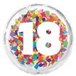 18in BRIGHT CONFETTI 18TH FOIL BALLOON