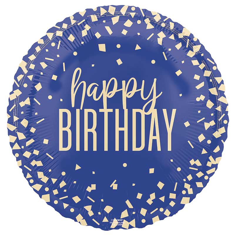 18in CONFETTI HAPPY BIRHTDAY FOIL BALLOON