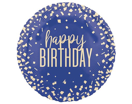 18in CONFETTI HAPPY BIRHTDAY FOIL BALLOON