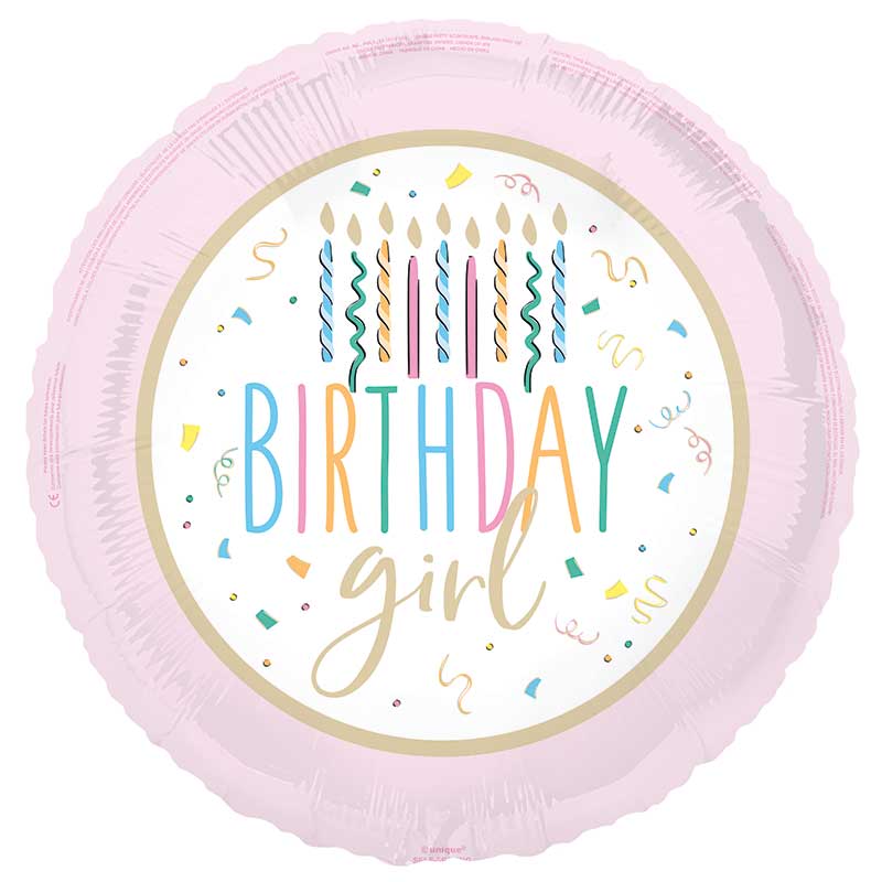 18in BIRTHDAY GIRL FOIL BALLOON