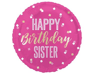 18in HAPPY BIRTHDAY SISTER FOIL BALLOON