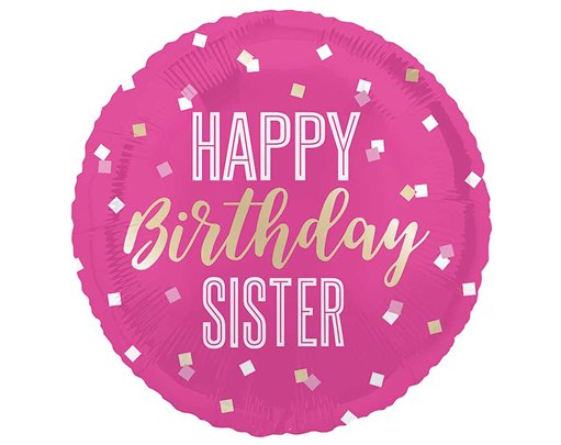 18in HAPPY BIRTHDAY SISTER FOIL BALLOON