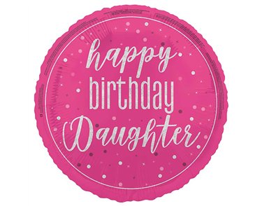 18in GLITZ PINK DAUGHTER FOIL BALLOON