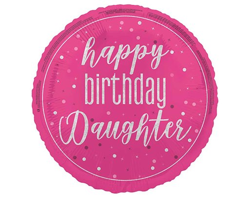 18in GLITZ PINK DAUGHTER FOIL BALLOON