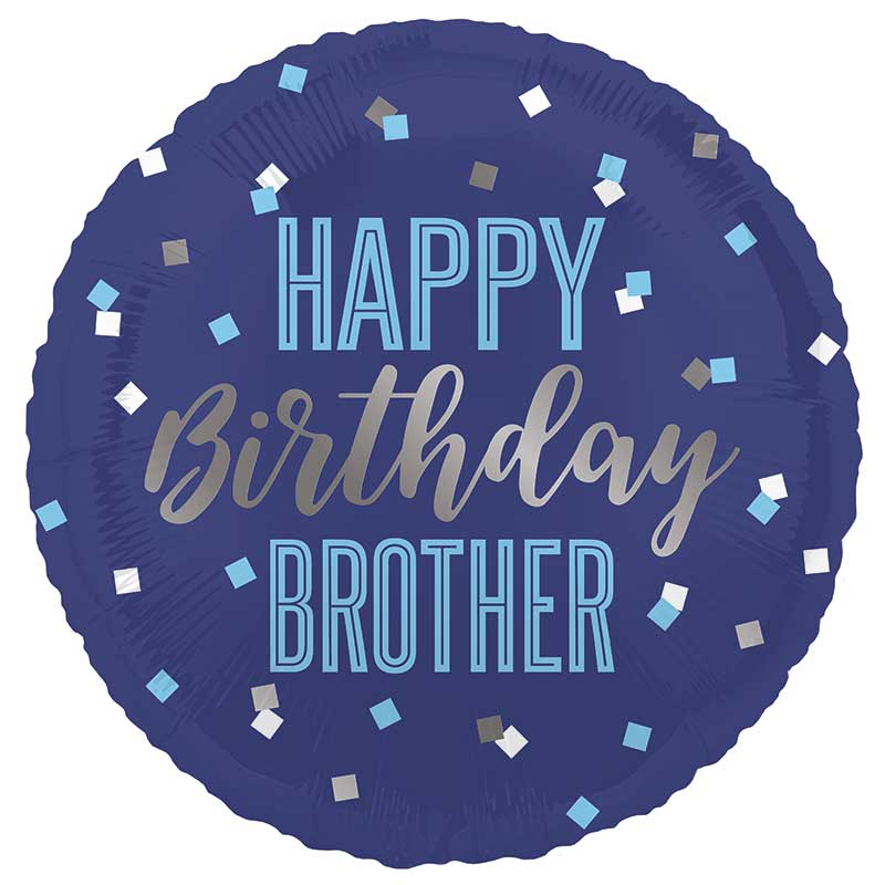18in HAPPY BIRTHDAY BROTHER FOIL BALLOON