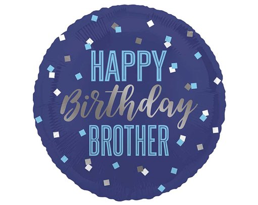 18in HAPPY BIRTHDAY BROTHER FOIL BALLOON