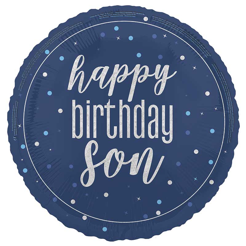 18in GLITZ BLUE SON FOIL BALLOON