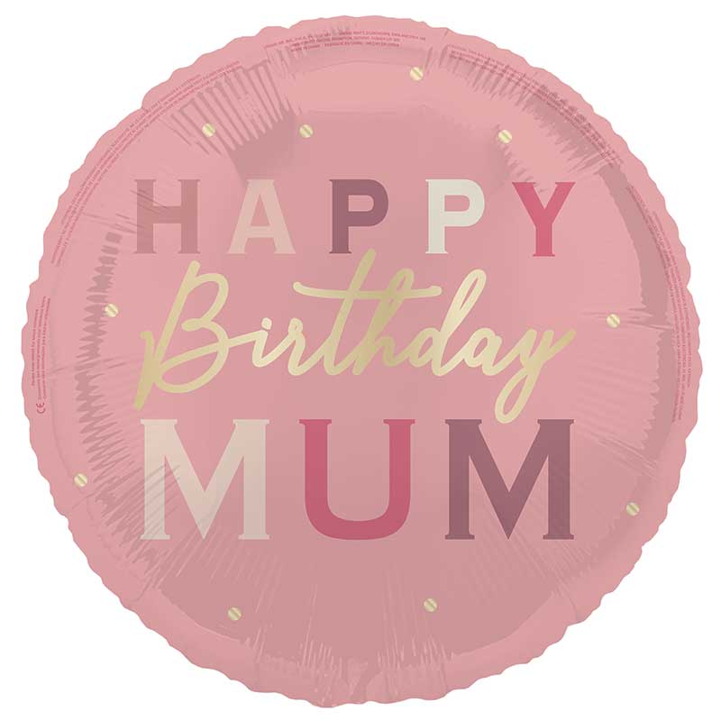 18in HAPPY BIRTHDAY MUM FOIL BALLOON