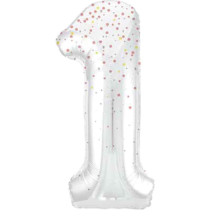 34in GLITZ ROSE GOLD NUMBER 1 FOIL BALLOON