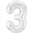 34in GLITZ ROSE GOLD NUMBER 3 FOIL BALLOON