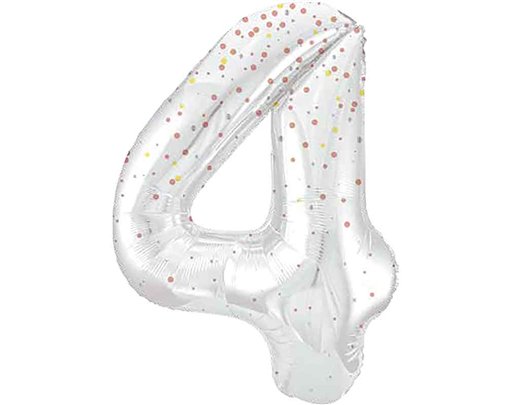 34in GLITZ ROSE GOLD NUMBER 4 FOIL BALLOON
