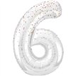 34in GLITZ ROSE GOLD NUMBER 6 FOIL BALLOON