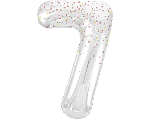 34in GLITZ ROSE GOLD NUMBER 7 FOIL BALLOON