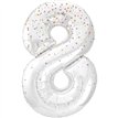 34in GLITZ ROSE GOLD NUMBER 8 FOIL BALLOON