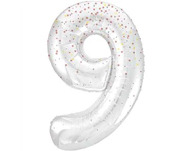 34in GLITZ ROSE GOLD NUMBER 9 FOIL BALLOON