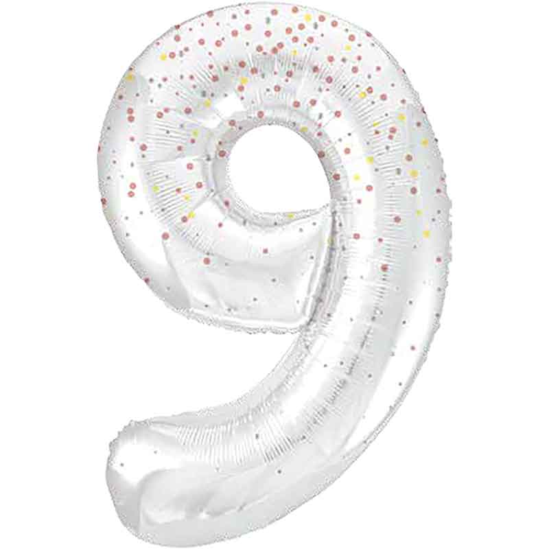 34in GLITZ ROSE GOLD NUMBER 9 FOIL BALLOON