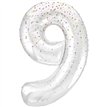 34in GLITZ ROSE GOLD NUMBER 9 FOIL BALLOON
