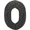 34in GLITZ BLACK NUMBER 0 FOIL BALLOON