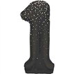 34in GLITZ BLACK NUMBER 1 FOIL BALLOON
