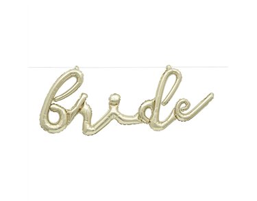 14in GOLD BRIDE BALLOON BANNER KIT
