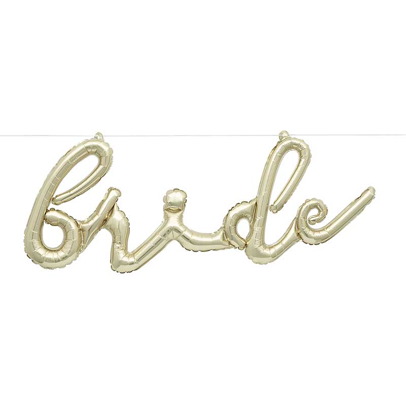 14in GOLD BRIDE BALLOON BANNER KIT