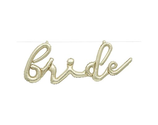 14in GOLD BRIDE BALLOON BANNER KIT