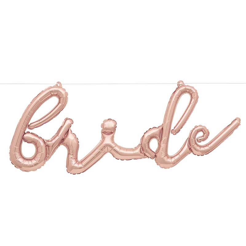 14in ROSE GOLD BRIDE BALLOON BANNER KIT