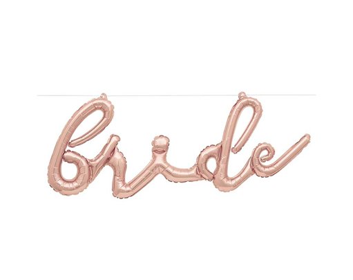 14in ROSE GOLD BRIDE BALLOON BANNER KIT