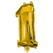 32cm NUMERAL 1 GOLD FOIL BALLOON