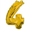 32cm NUMERAL 4 GOLD FOIL BALLOON