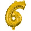 32cm NUMERAL 6 GOLD FOIL BALLOON