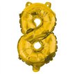 32cm NUMERAL 8 GOLD FOIL BALLOON