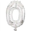 32cm NUMERAL 0 SILVER FOIL BALLOON