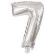 32cm NUMERAL 7 SILVER FOIL BALLOON