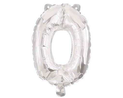 85cm NUMERAL 0 SILVER FOIL BALLOON