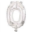 85cm NUMERAL 0 SILVER FOIL BALLOON