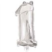85cm NUMERAL 1 SILVER FOIL BALLOON