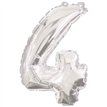 85cm NUMERAL 4 SILVER FOIL BALLOON