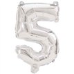 85cm NUMERAL 5 SILVER FOIL BALLOON